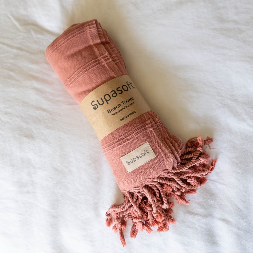 Supasoft Beach Towel - Dusty Rose